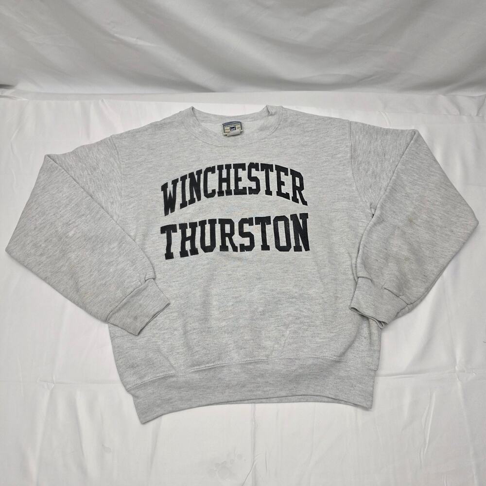 Lee Heavyweight Youth Large Gray Crewneck Sweatshirt Winchester Thurston School